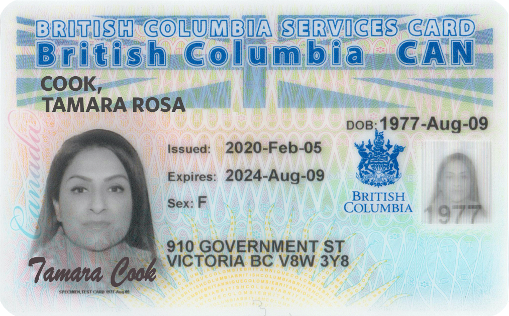 Example of BC Services Card